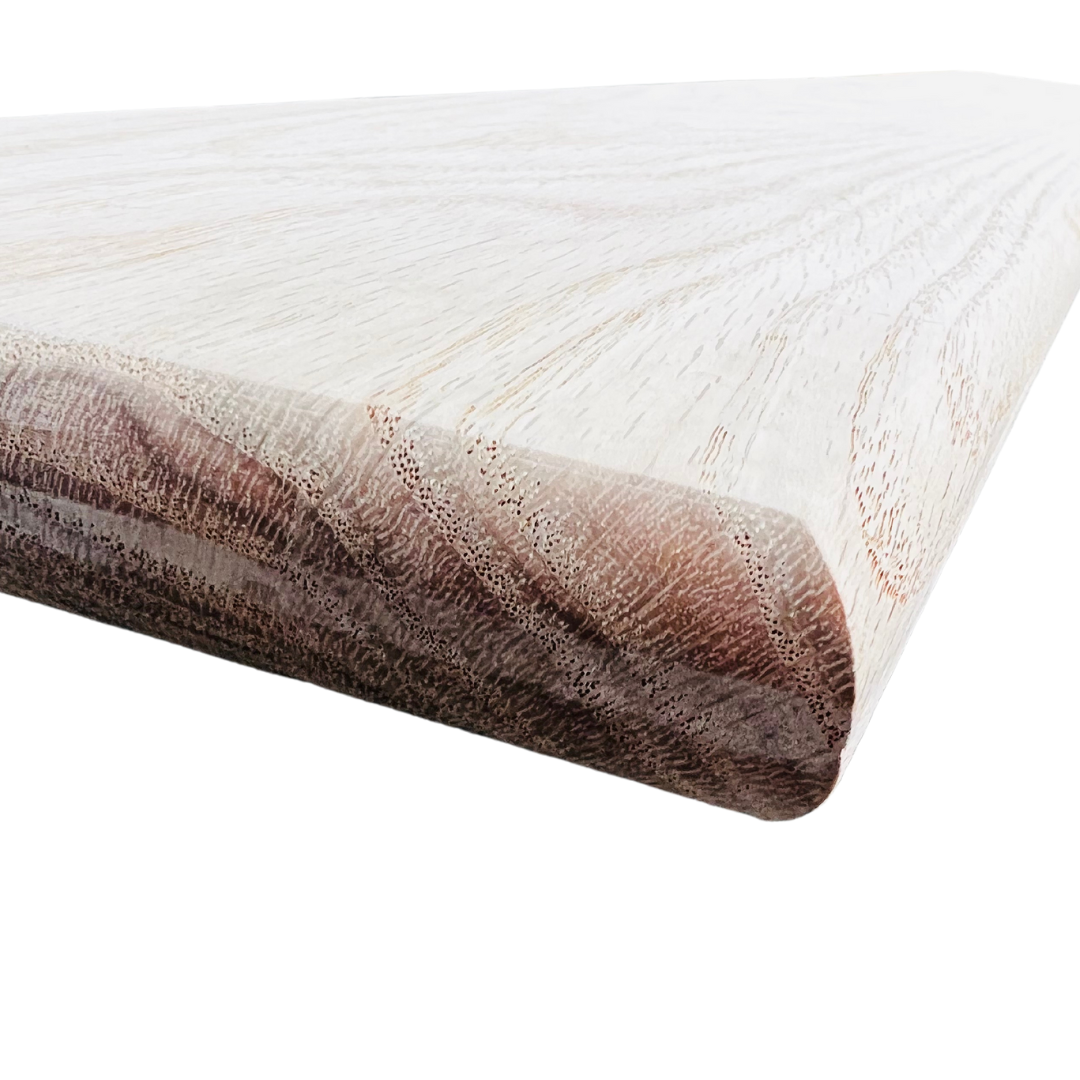 Custom cut bull nose edge American oak shelf board