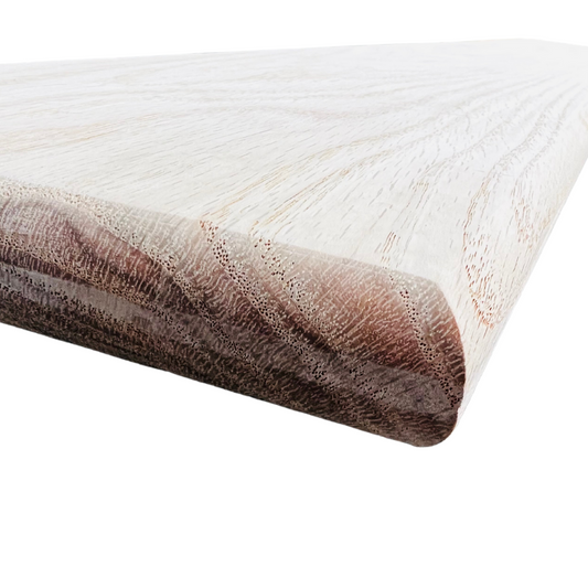 Custom cut bull nose edge American oak shelf board